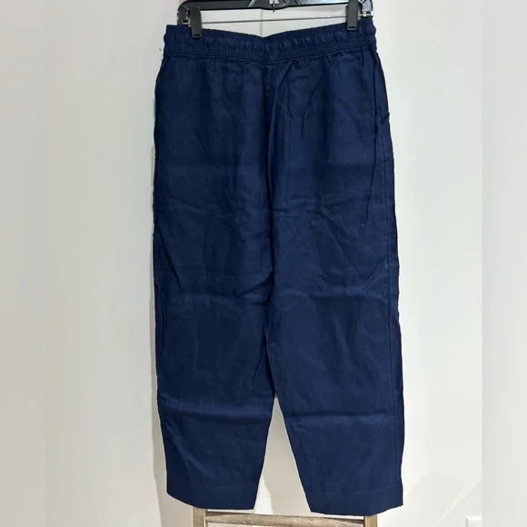 Sigrid Olsen Blue Wide Leg Linen Pants Women’s Size M Pull On NWT Loungewear - Picture 6 of 7